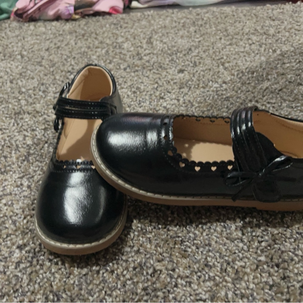 Girls Black Mary Jane School Shoes